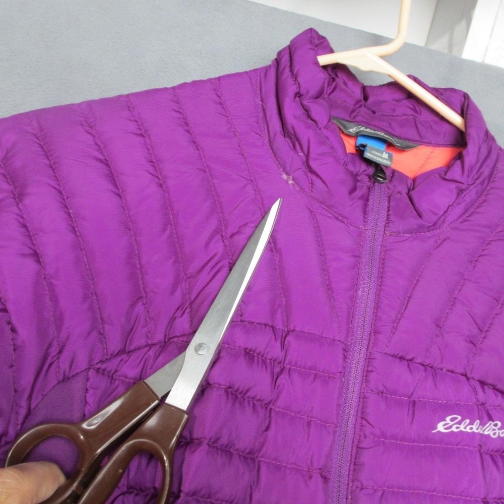 Eddie Bauer First Ascent Down Jacket Womens Medium Purple StormDown 800 Puffer - Picture 6 of 14